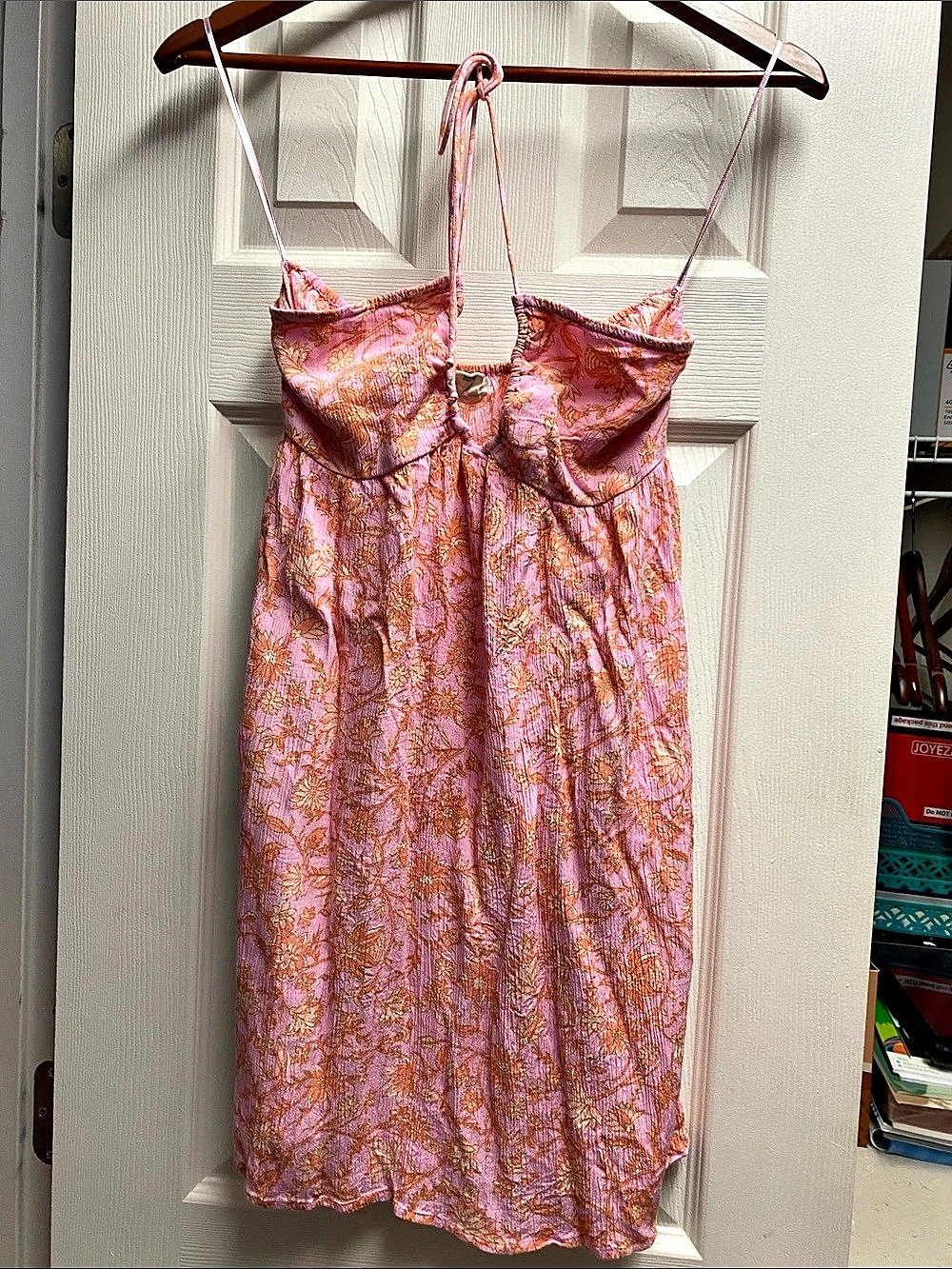 Billabong Floral Maxi Dress in Pink & Orange Size Medium